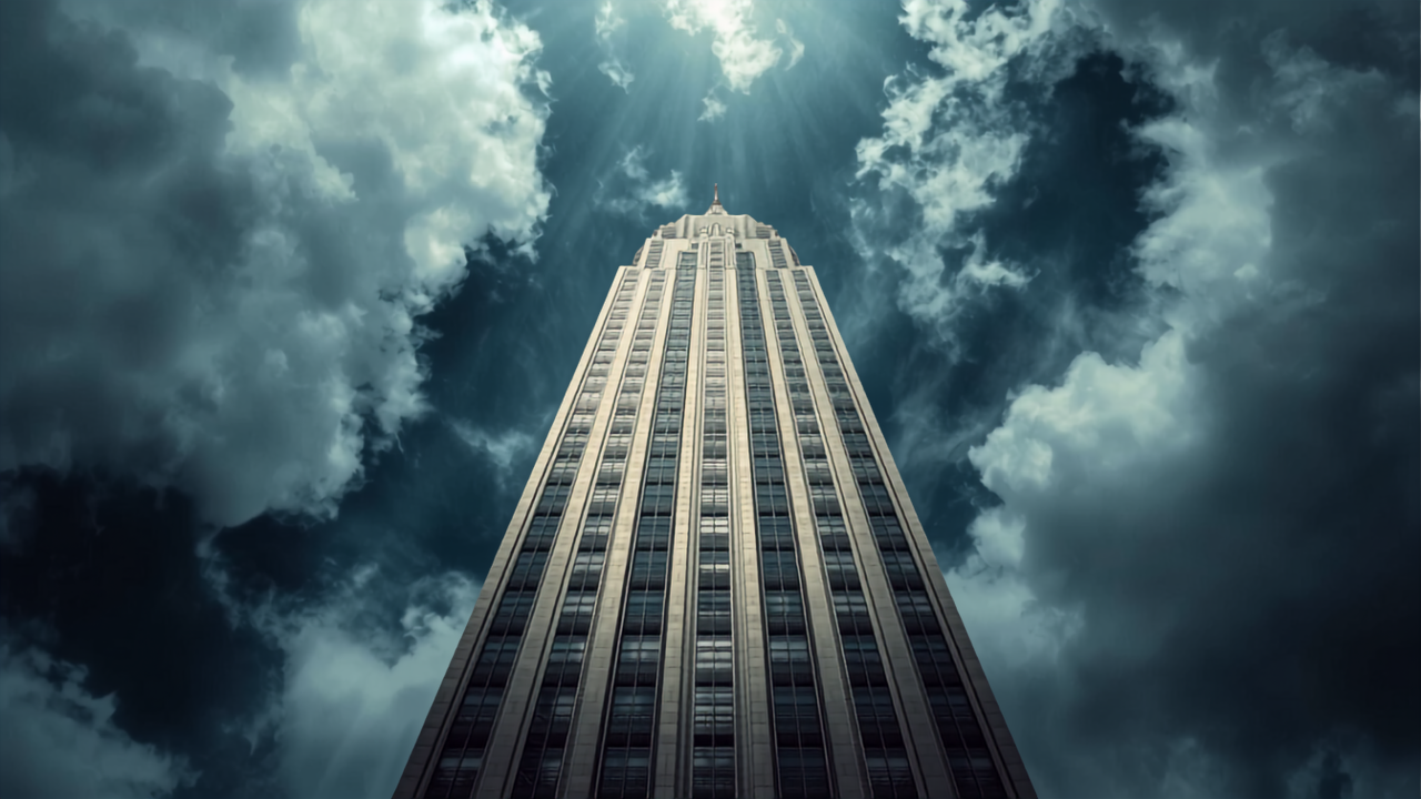 The Art Deco crown of the Chrysler Building