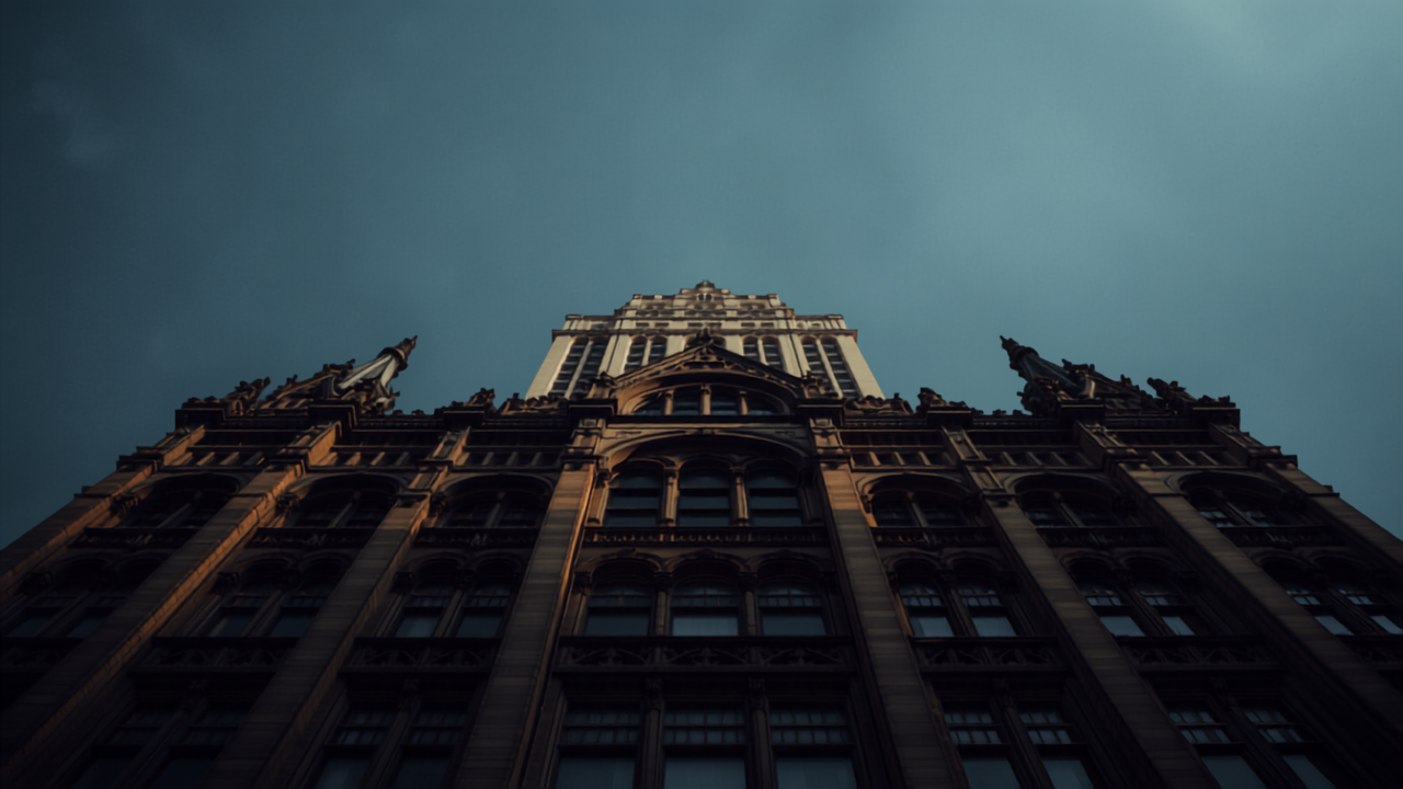 The Gothic facade of the Woolworth Building